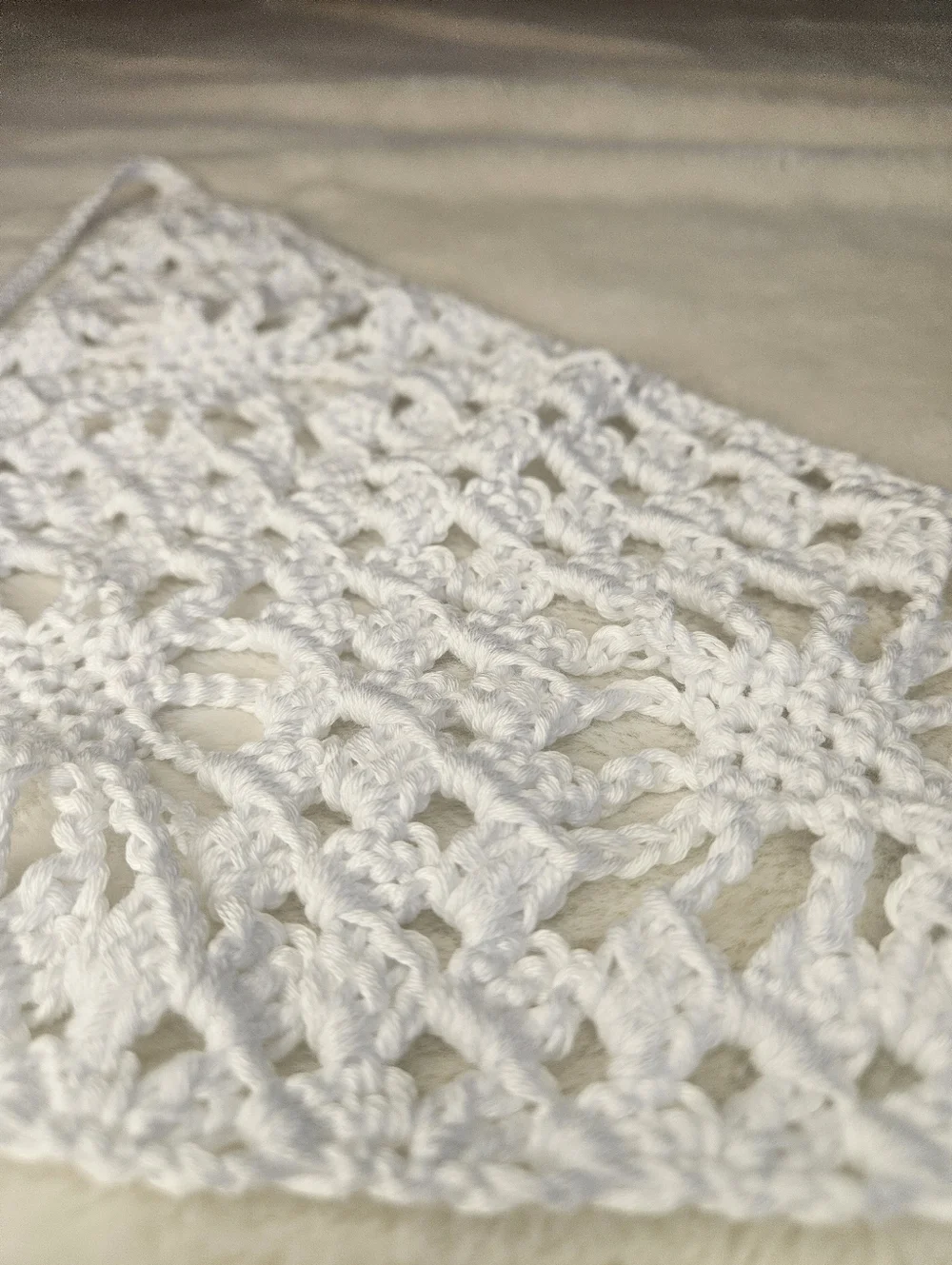Handmade White Crochet Bandana - Bohemian, Cottagecore, Festival - Picture 2 of 3